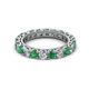 2 - Ellen 3.00 mm Emerald and Diamond Eternity Band 