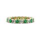 1 - Ellen 3.00 mm Emerald and Diamond Eternity Band 