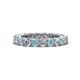 1 - Ellen 3.00 mm Aquamarine and Diamond Eternity Band 