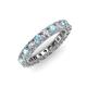 3 - Ellen 3.00 mm Aquamarine and Diamond Eternity Band 