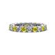 1 - Ellen 3.00 mm Yellow and White Diamond Eternity Band 