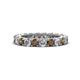 1 - Ellen 3.00 mm Smoky Quartz and Diamond Eternity Band 