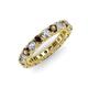 3 - Ellen 3.00 mm Smoky Quartz and Diamond Eternity Band 