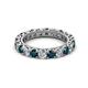 2 - Ellen 3.00 mm London Blue Topaz and Diamond Eternity Band 