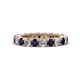 1 - Ellen 3.00 mm Blue Sapphire and Diamond Eternity Band 