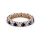 2 - Ellen 3.00 mm Blue Sapphire and Diamond Eternity Band 