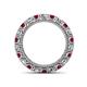 4 - Ellen 3.00 mm Ruby and Diamond Eternity Band 