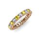 3 - Ellen 3.00 mm Yellow Sapphire and Diamond Eternity Band 