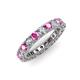 3 - Ellen 3.00 mm Pink Sapphire and Diamond Eternity Band 