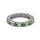 2 - Ellen 3.00 mm Green Garnet and Diamond Eternity Band 