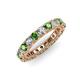 3 - Ellen 3.00 mm Green Garnet and Diamond Eternity Band 