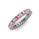 3 - Ellen 3.00 mm Pink Tourmaline and Diamond Eternity Band 