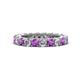 1 - Ellen 3.00 mm Amethyst and Diamond Eternity Band 