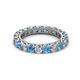 2 - Ellen 3.00 mm Blue Topaz and Diamond Eternity Band 