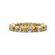 1 - Ellen 3.00 mm Citrine and Diamond Eternity Band 