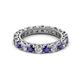 2 - Ellen 3.00 mm Iolite and Diamond Eternity Band 