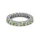 2 - Ellen 3.00 mm Peridot and Diamond Eternity Band 