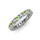 3 - Ellen 3.00 mm Peridot and Diamond Eternity Band 