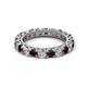 2 - Ellen 3.00 mm Red Garnet and Diamond Eternity Band 