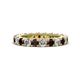 1 - Ellen 3.00 mm Red Garnet and Diamond Eternity Band 