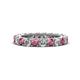 1 - Ellen 3.00 mm Rhodolite Garnet and Diamond Eternity Band 