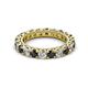 2 - Ellen 3.00 mm Black and White Diamond Eternity Band 