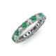 3 - Ellen 3.00 mm Emerald and Diamond Eternity Band 