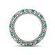 4 - Ellen 3.00 mm Emerald and Diamond Eternity Band 