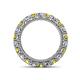 4 - Ellen 3.00 mm Yellow and White Diamond Eternity Band 