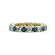 1 - Ellen 3.00 mm Blue and White Diamond Eternity Band 