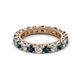 2 - Ellen 3.00 mm Blue and White Diamond Eternity Band 