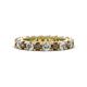 1 - Ellen 3.00 mm Smoky Quartz and Diamond Eternity Band 