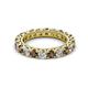 2 - Ellen 3.00 mm Smoky Quartz and Diamond Eternity Band 