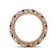 4 - Ellen 3.00 mm Smoky Quartz and Diamond Eternity Band 