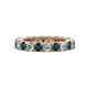 1 - Ellen 3.00 mm London Blue Topaz and Diamond Eternity Band 