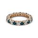 2 - Ellen 3.00 mm London Blue Topaz and Diamond Eternity Band 