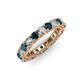 3 - Ellen 3.00 mm London Blue Topaz and Diamond Eternity Band 