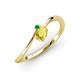 3 - Lucie Bold Oval Cut Yellow Sapphire and Round Emerald 2 Stone Promise Ring 