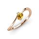 3 - Lucie Bold Oval Cut Citrine and Round Peridot 2 Stone Promise Ring 