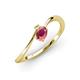 3 - Lucie Bold Oval Cut Rhodolite Garnet and Round Peridot 2 Stone Promise Ring 