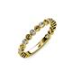 3 - Ashlyn 1.80 mm Citrine and Diamond 3/4 Eternity Band 