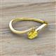 2 - Lucie Bold Oval Cut Yellow Sapphire and Round Citrine 2 Stone Promise Ring 