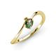 3 - Lucie Bold Oval Cut Lab Created Alexandrite and Round Citrine 2 Stone Promise Ring 