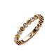 3 - Ashlyn 1.80 mm Citrine and Lab Grown Diamond 3/4 Eternity Band 