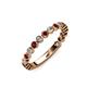 3 - Ashlyn 1.80 mm Red Garnet and Lab Grown Diamond 3/4 Eternity Band 