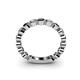 4 - Ashlyn 2.30 mm Black Diamond and Lab Grown Diamond 3/4 Eternity Band 