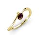 3 - Lucie Bold Oval Cut Red Garnet and Round Yellow Sapphire 2 Stone Promise Ring 