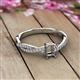 2 - Avril Desire Emerald Cut Semi Mount Twist Braided Shank Engagement Ring 