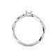 4 - Avril Desire Emerald Cut Semi Mount Twist Braided Shank Engagement Ring 