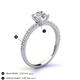 4 - Lillian Desire 6.50 mm Round Diamond Engagement Ring 